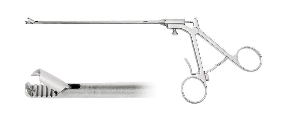 Зажим артроскопический хирургический с кремальерой для извлечения свободных и инородных тел (менисковый) - НПФ "МФС"